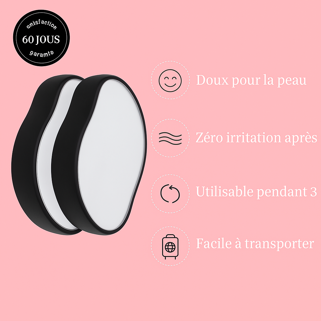 LISSÉ SANS DOULEUR ! - ÉPILATEUR EN CRISTAL