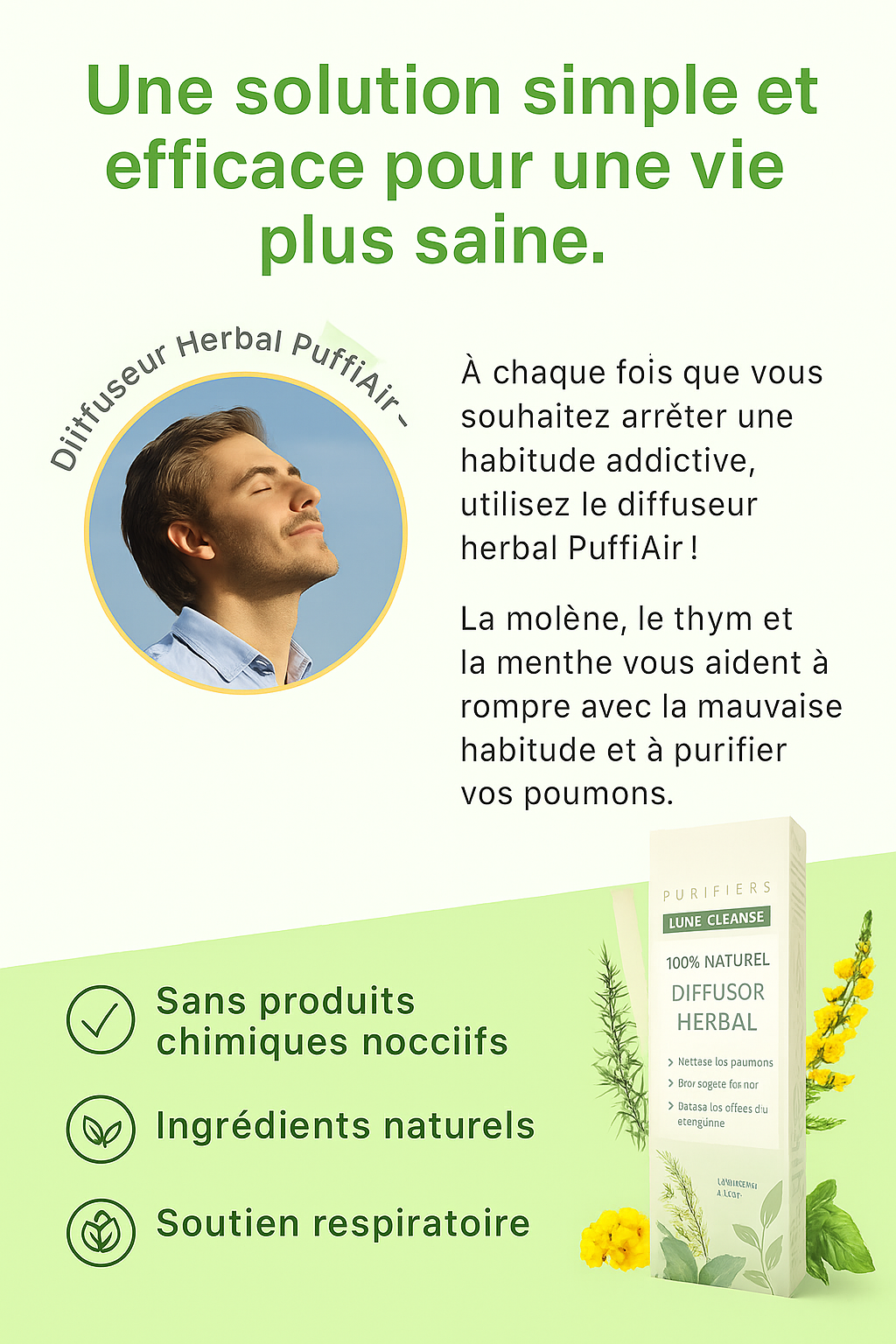 LOVILDS Bâton de Relaxation à la Molène – Apaise les Poumons, Détoxifie, Rafraîchit l'Haleine