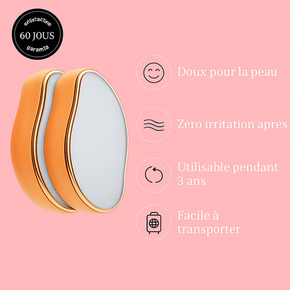 LISSÉ SANS DOULEUR ! - ÉPILATEUR EN CRISTAL