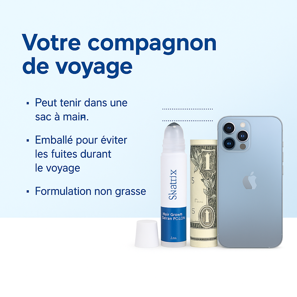 Sérum roll-on stimulant de croissance capillaire – Voyez la croissance des cheveux en 4 semaines