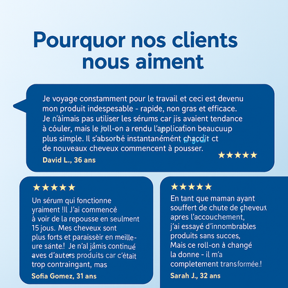 Sérum roll-on stimulant de croissance capillaire – Voyez la croissance des cheveux en 4 semaines